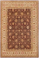 handmade Traditional Kafkaz Brown Beige Hand Knotted RECTANGLE 100% WOOL area rug 9 x 12